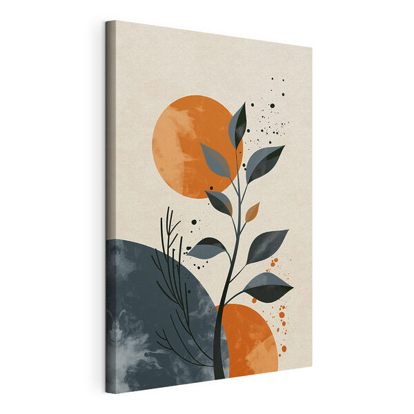 Plant with leaves and orange circles