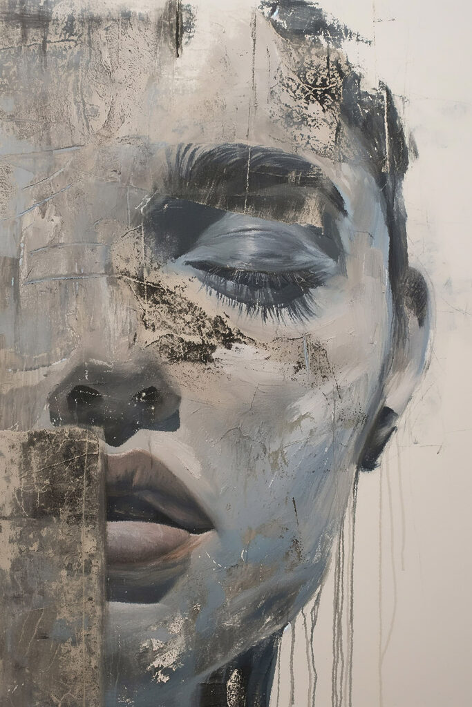 Painting of a man's face