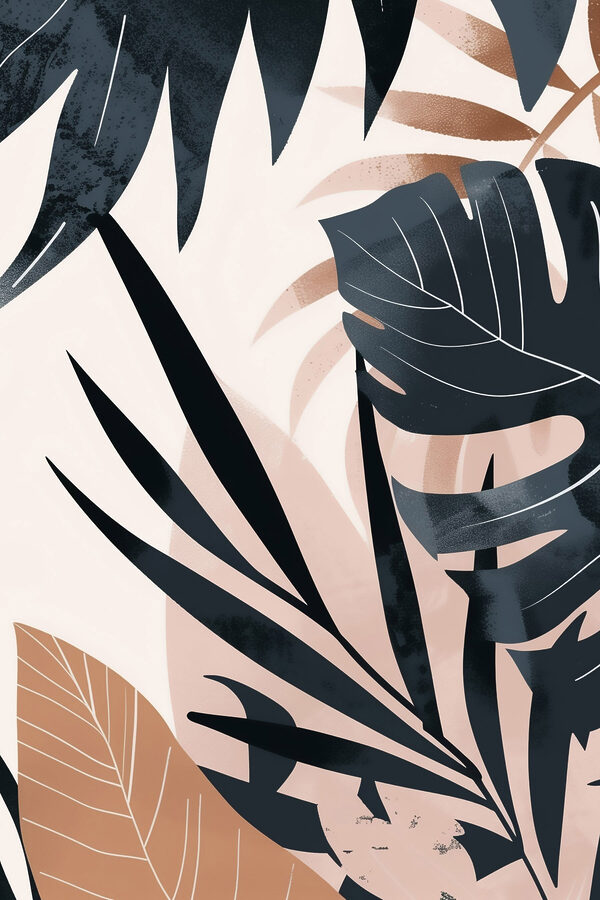 Tranquil leaves in soft colors