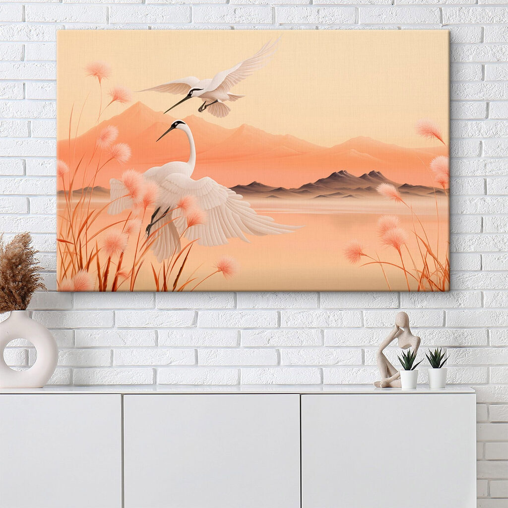 Birds flying over water