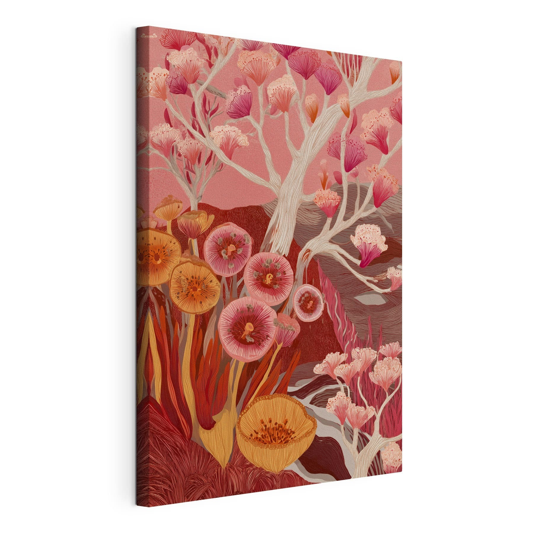 Painting of flowers and trees