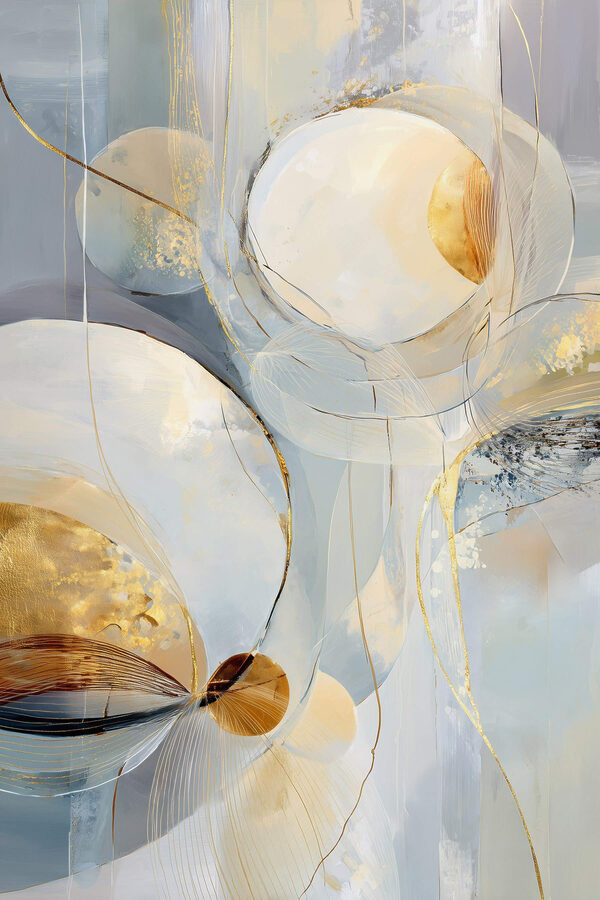 Painting of circles and lines