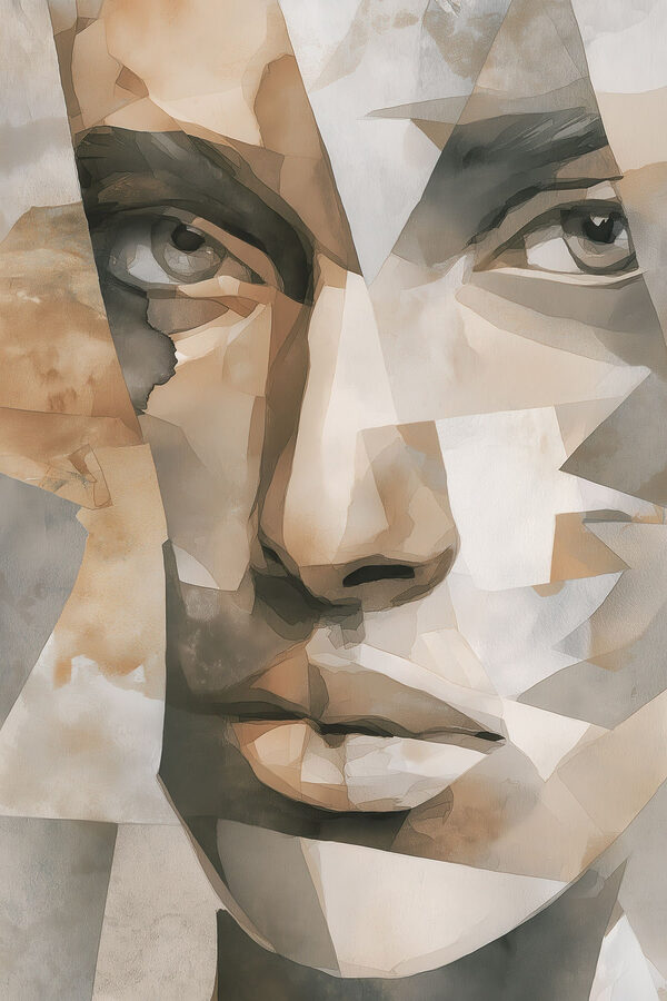 Abstract portrait with geometric shapes Abstract portrait with geometric shapes