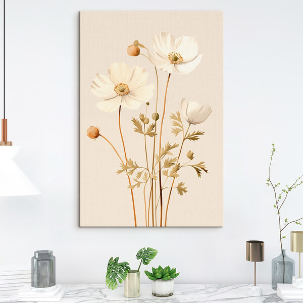Canvas Schilderijen Canvas Schilderijen Fijne bloemen in zachte kleuren (Artikelnummer: s45099)