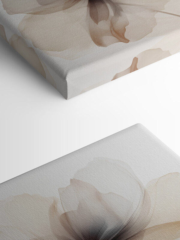 Soft, delicate flowers in warm hues