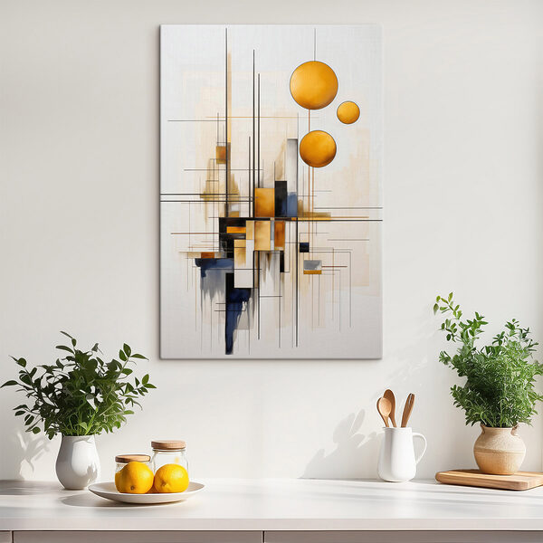 Canvas Schilderijen Cirkels en lijnen tekenen