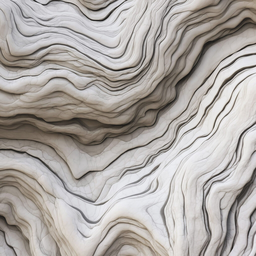 White and grey wavy surface