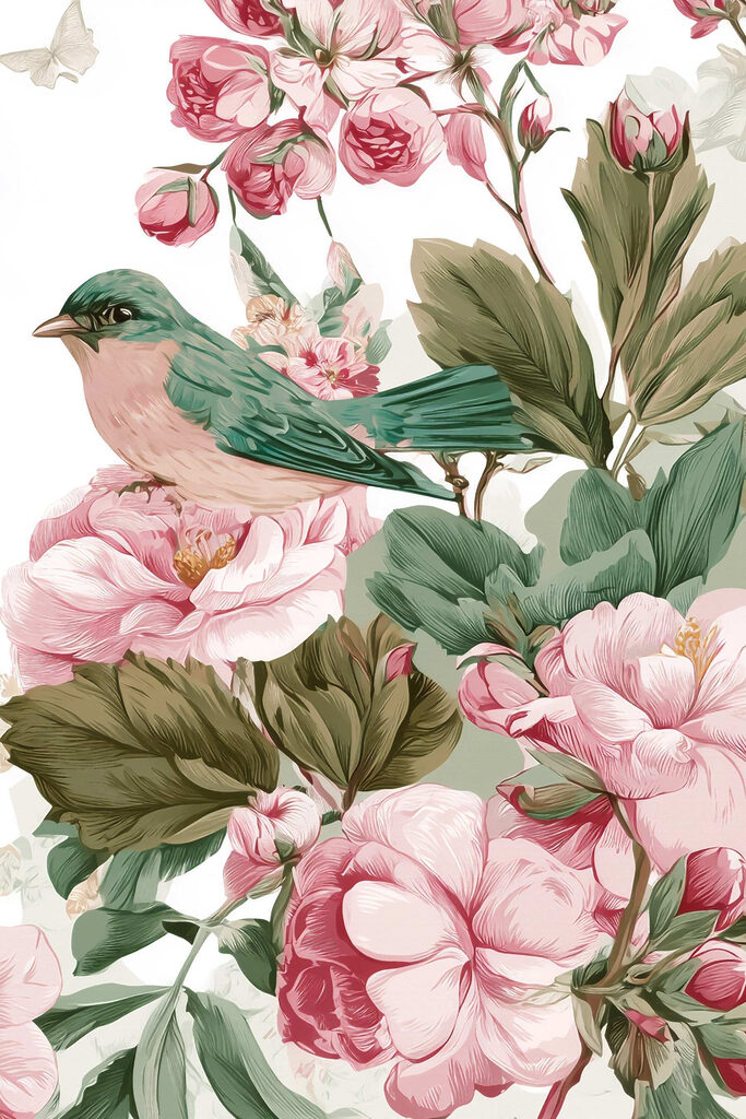 Bird on a flower