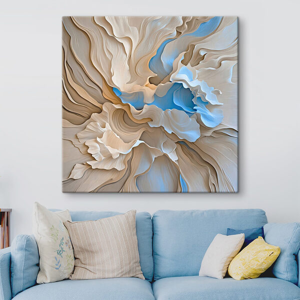 White and blue swirls