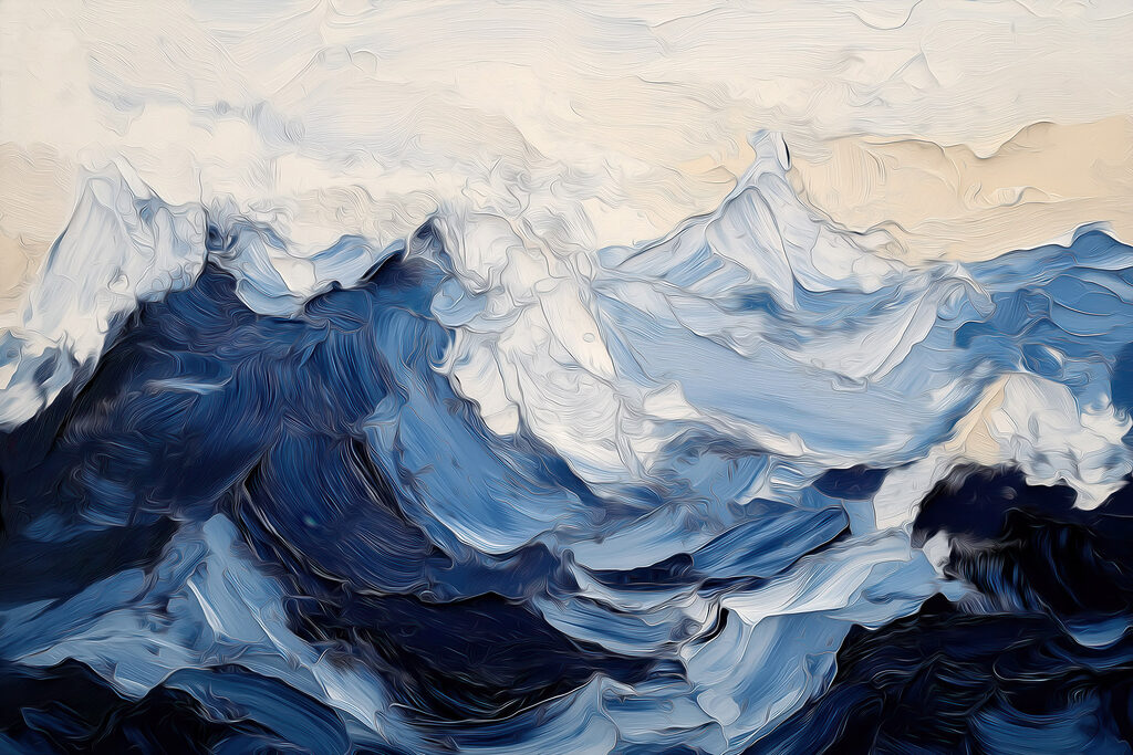 Painting of waves and clouds Painting of waves and clouds