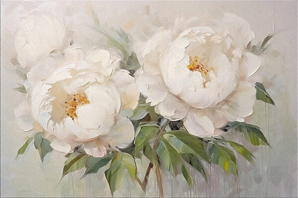 Painting of white flowers