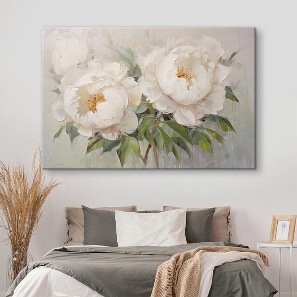 Painting of white flowers