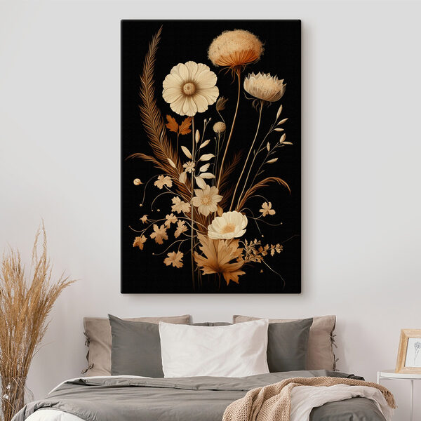Elegant flowers on a dark background