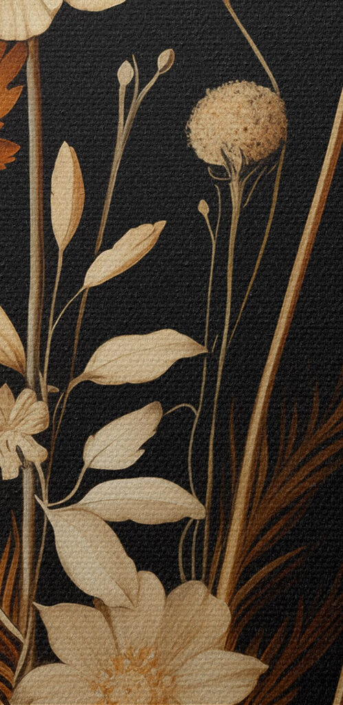 Elegant flowers on a dark background