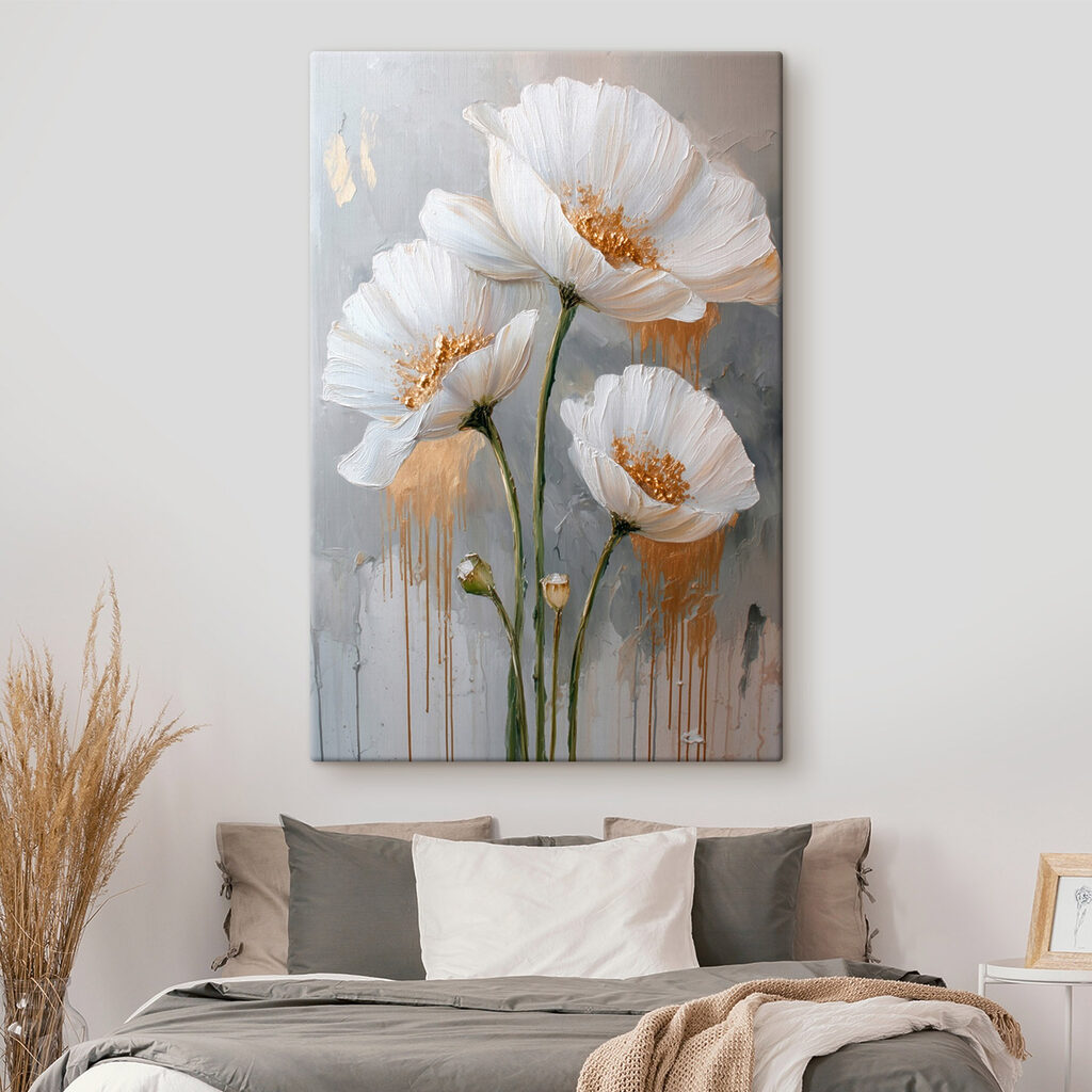 Painting of white flowers