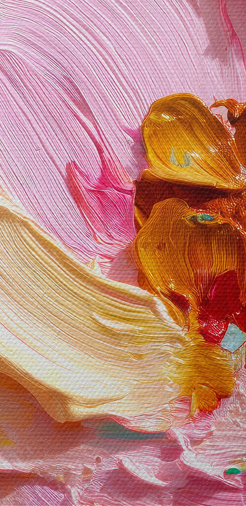 - Vibrant pink petals in soft hues