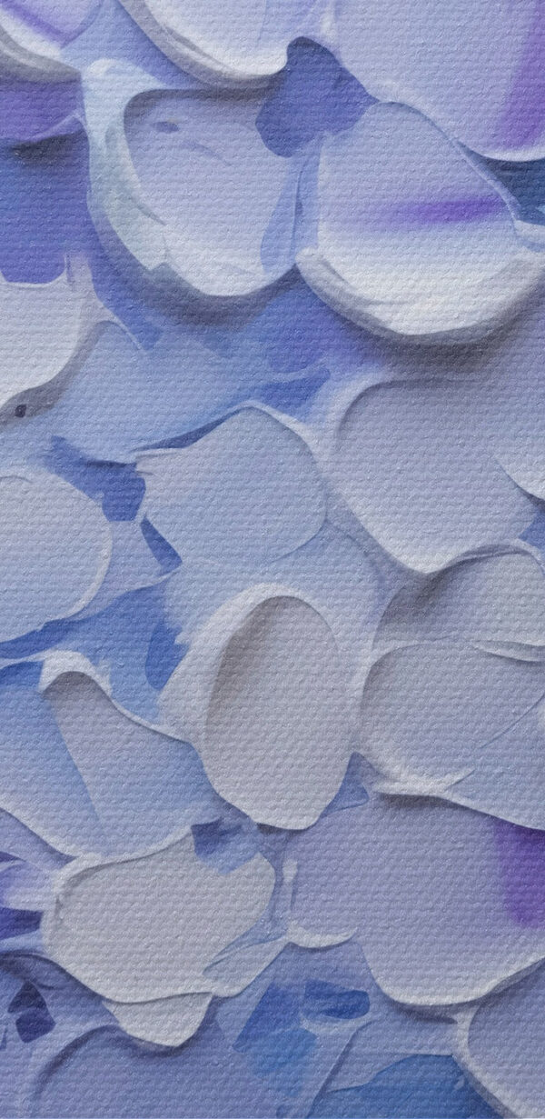 Painting of flowers on a white surface
