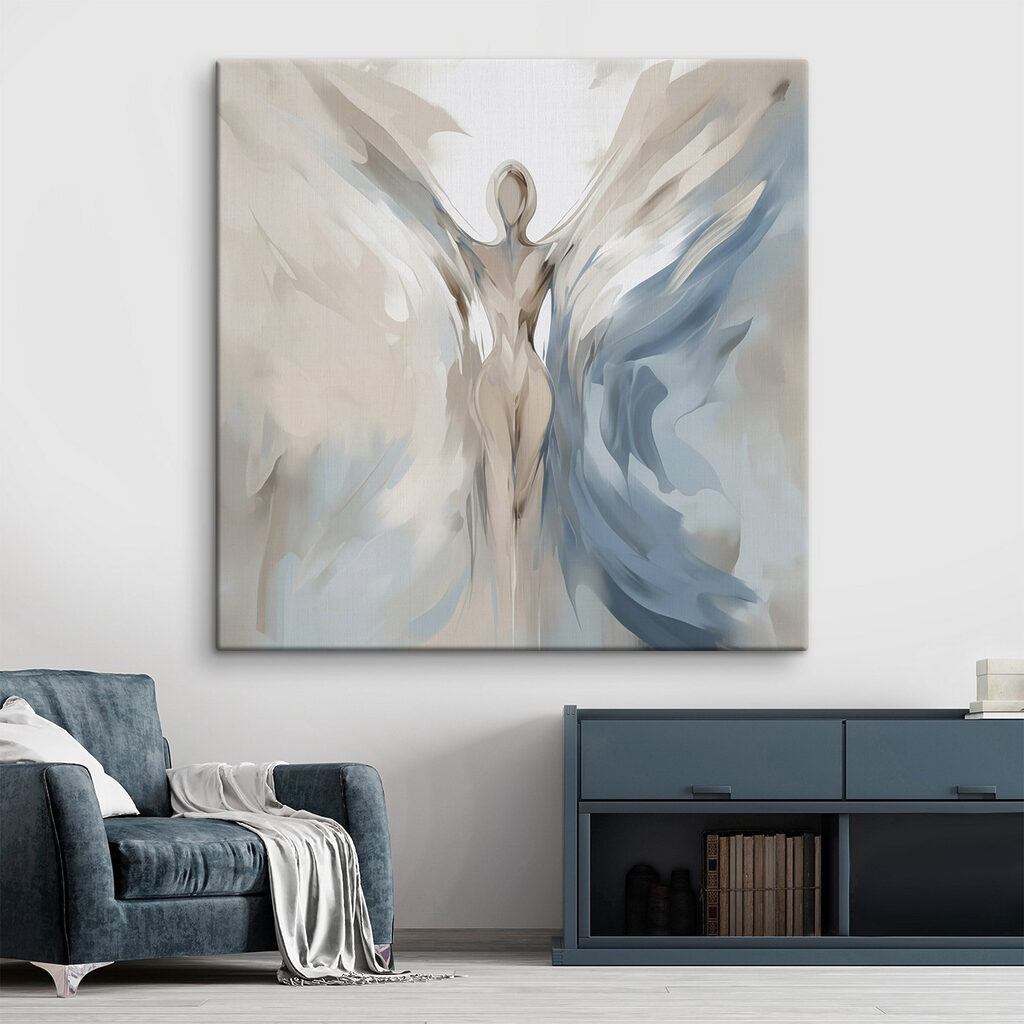 Woman with wings and a hood