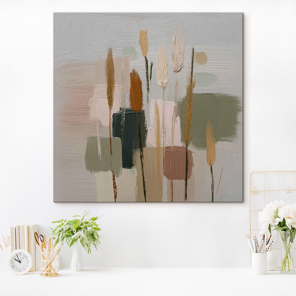 Canvas Schilderijen Schilderij van planten in verschillende kleuren