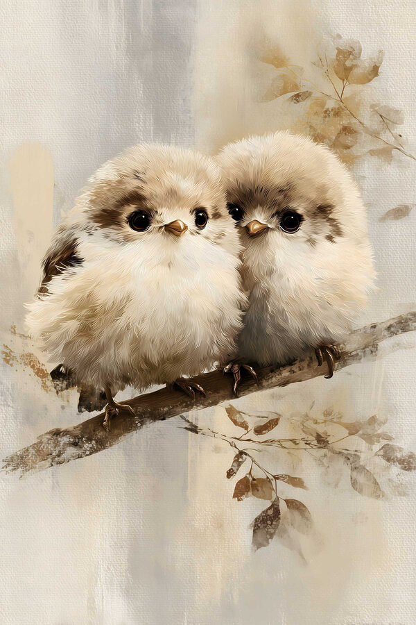 Two birds on a branch