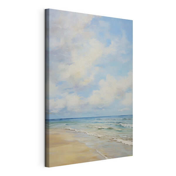 Canvas Schilderijen Canvas Schilderijen Schilderij van een strand en de zee (Artikelnummer: s49513)