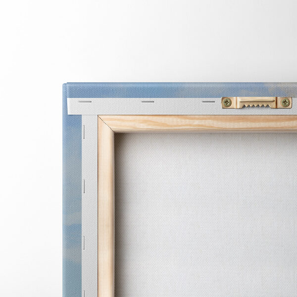 Painting of a beach and ocean