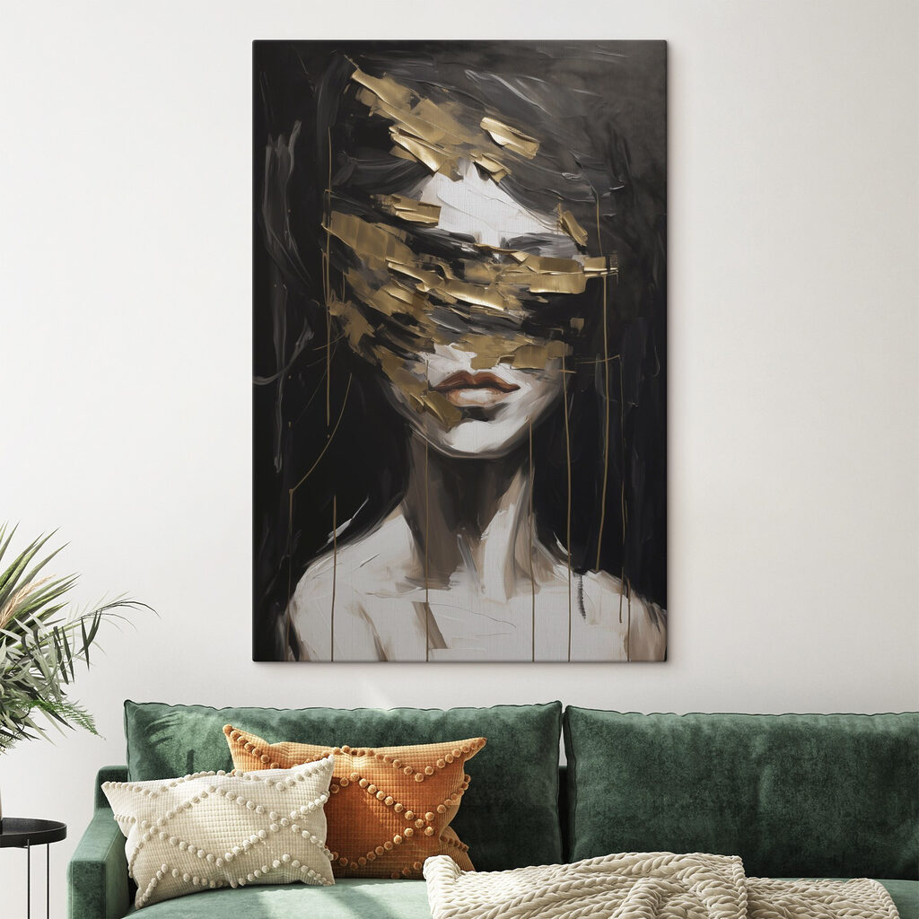 - Mysterious figure in abstract art