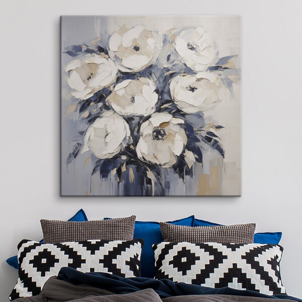 Canvas Schilderijen Canvas Schilderijen Schilderij van witte bloemen (Artikelnummer: s49504)
