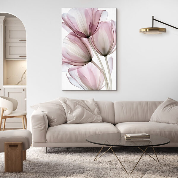 Translucent petals in soft pastels