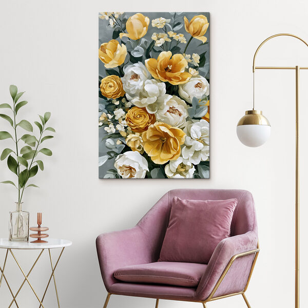 Canvas Schilderijen Canvas Schilderijen Schilderij van bloemen (Artikelnummer: s49612)