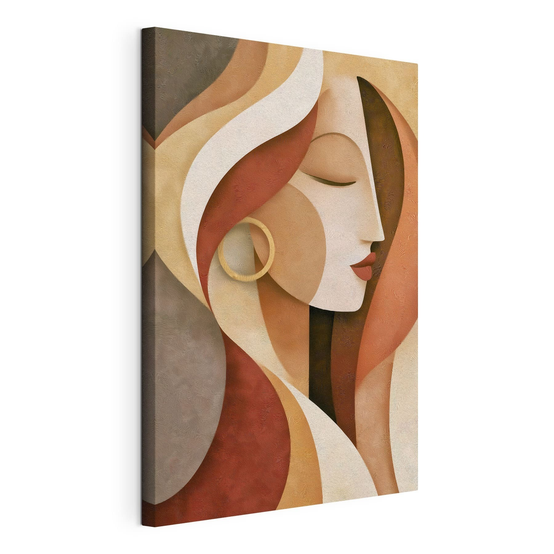 Uniek abstract ontwerp van een vrouwelijk portret