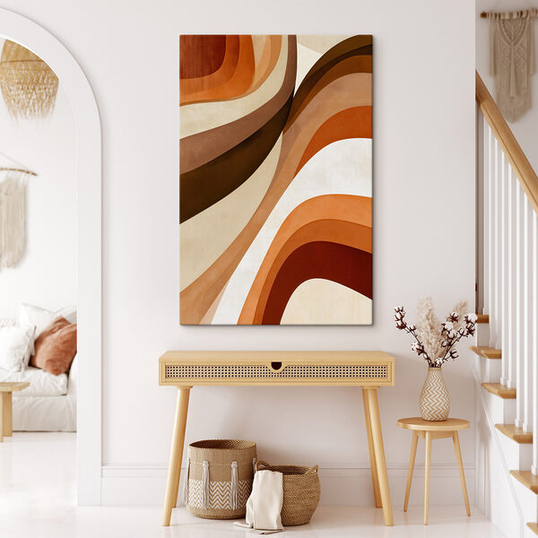 Canvas Schilderijen Canvas Schilderijen Warme, aardse tinten in een abstract ontwerp (Artikelnummer: s49626)