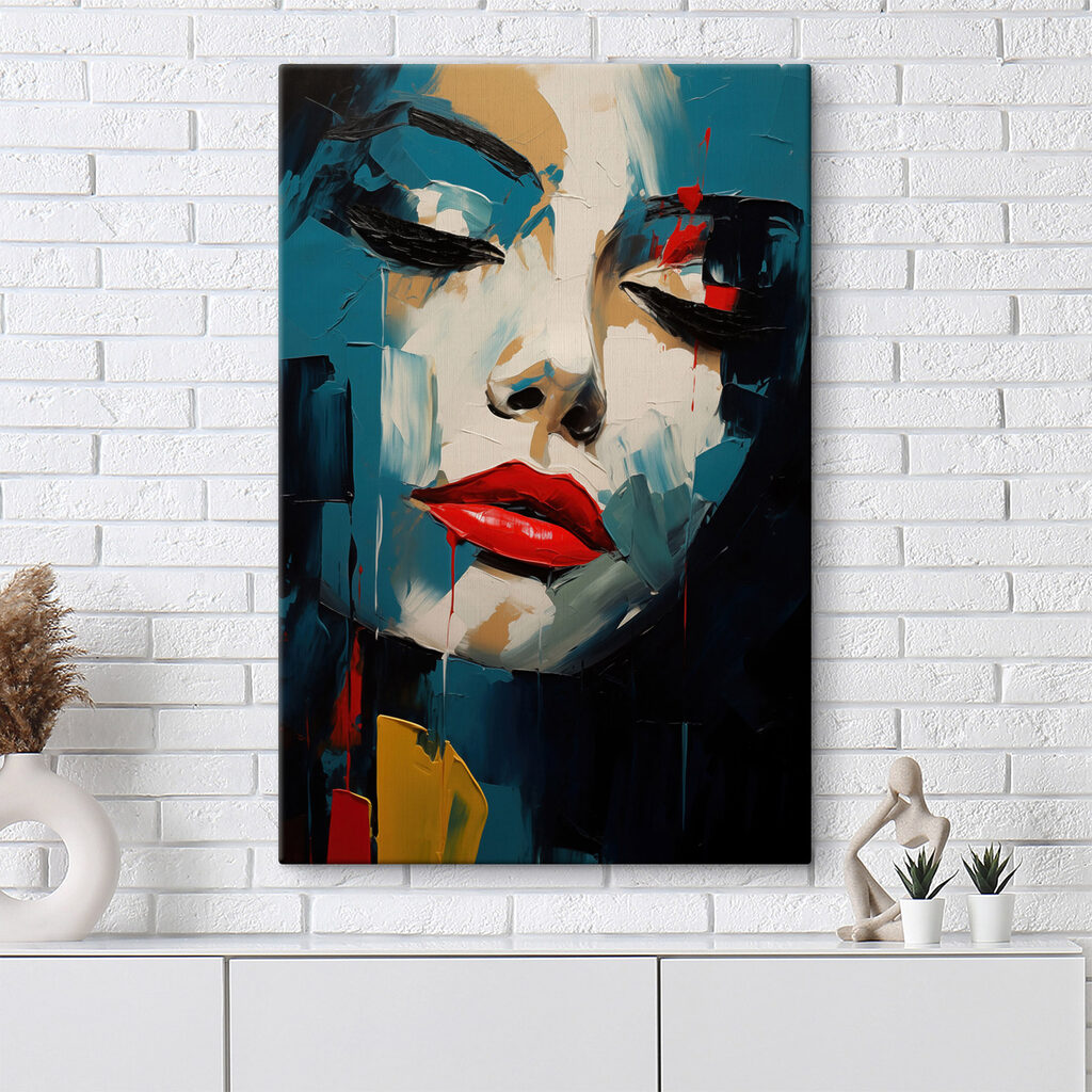 Painting of a woman's face