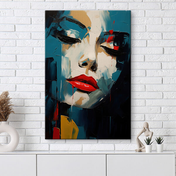 Painting of a woman's face