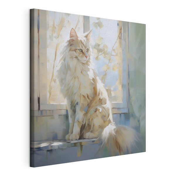 Canvas Schilderijen Kat die op een vensterbank zit (Artikelnummer: s49602) Canvas Schilderijen Canvas Schilderijen Kat die op een vensterbank zit (Artikelnummer: s49602)