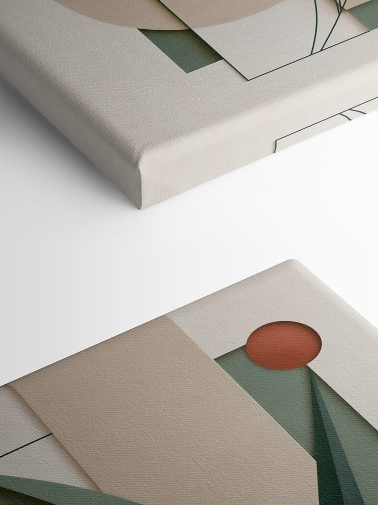 Artwork of leaves and circles