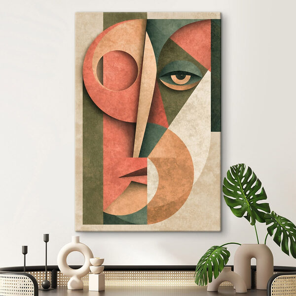 Colorful art piece of face