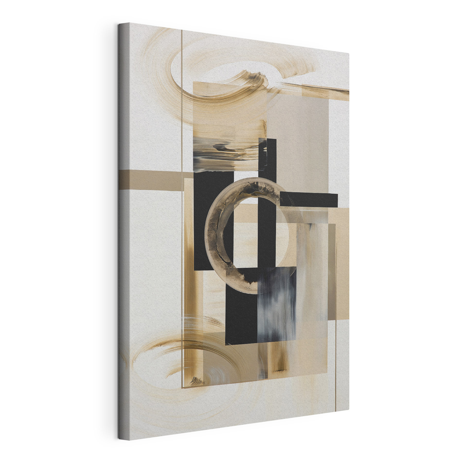 Painting of a circle and squares