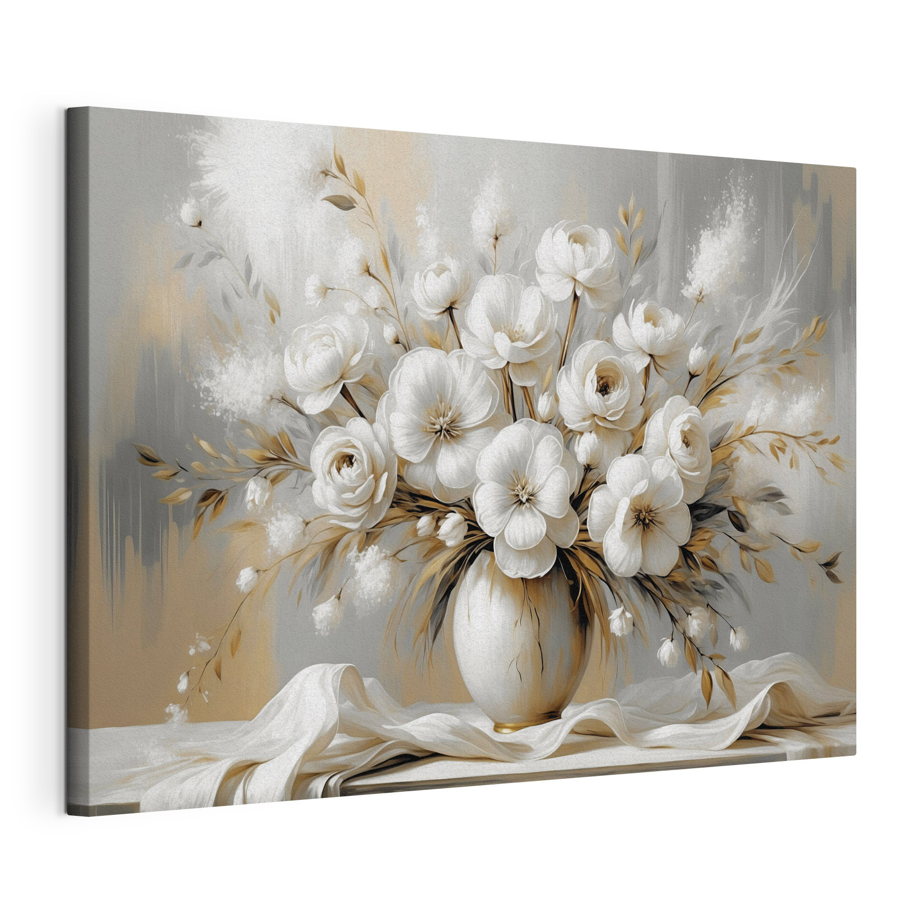 Painting of flowers in a vase