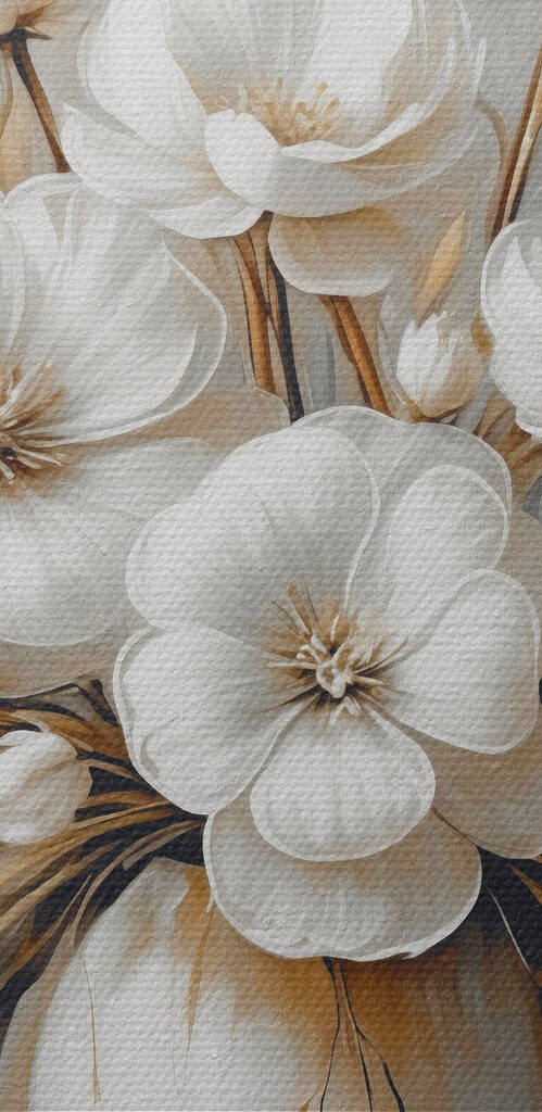 Painting of flowers in a vase
