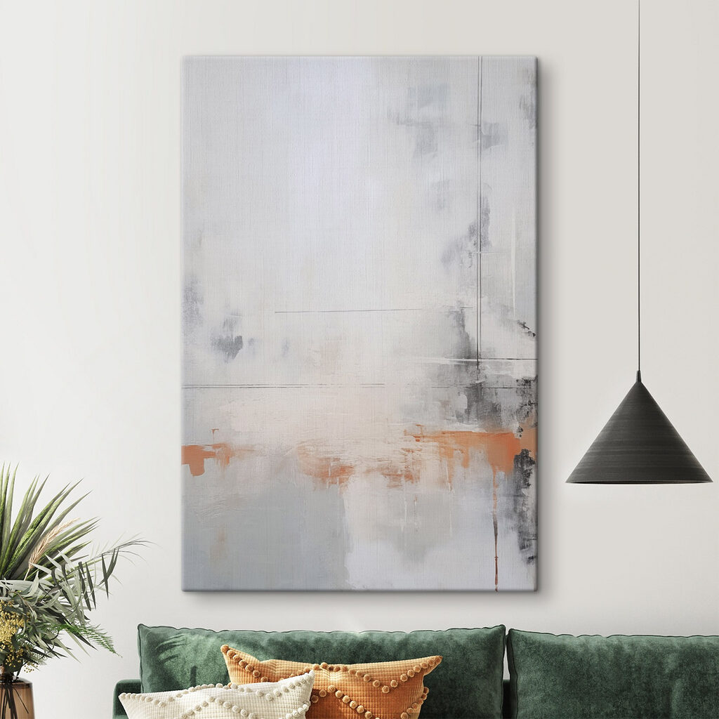 White and orange painting