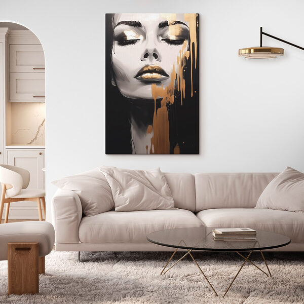 Canvas Schilderijen Canvas Schilderijen - Artistieke expressie in monochrome tinten (Artikelnummer: s45467)