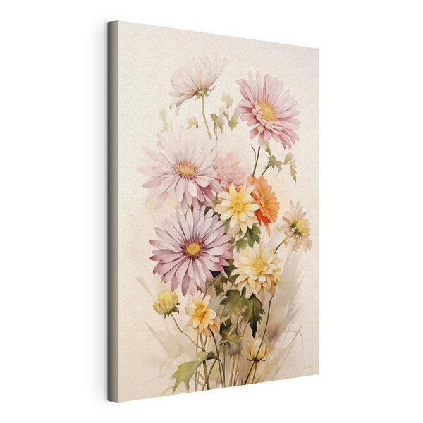 Canvas Schilderijen Schilderij van bloemen op een witte achtergrond (Artikelnummer: s45559) Canvas Schilderijen Canvas Schilderijen Schilderij van bloemen op een witte achtergrond (Artikelnummer: s45559)