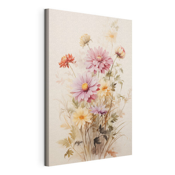 Canvas Schilderijen Schilderij van bloemen op een witte achtergrond (Artikelnummer: s45560) Canvas Schilderijen Canvas Schilderijen Schilderij van bloemen op een witte achtergrond (Artikelnummer: s45560)