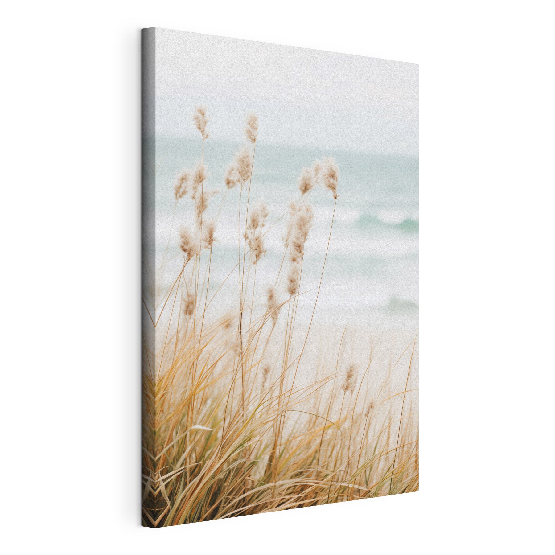 Soft grasses sway by gentle waves