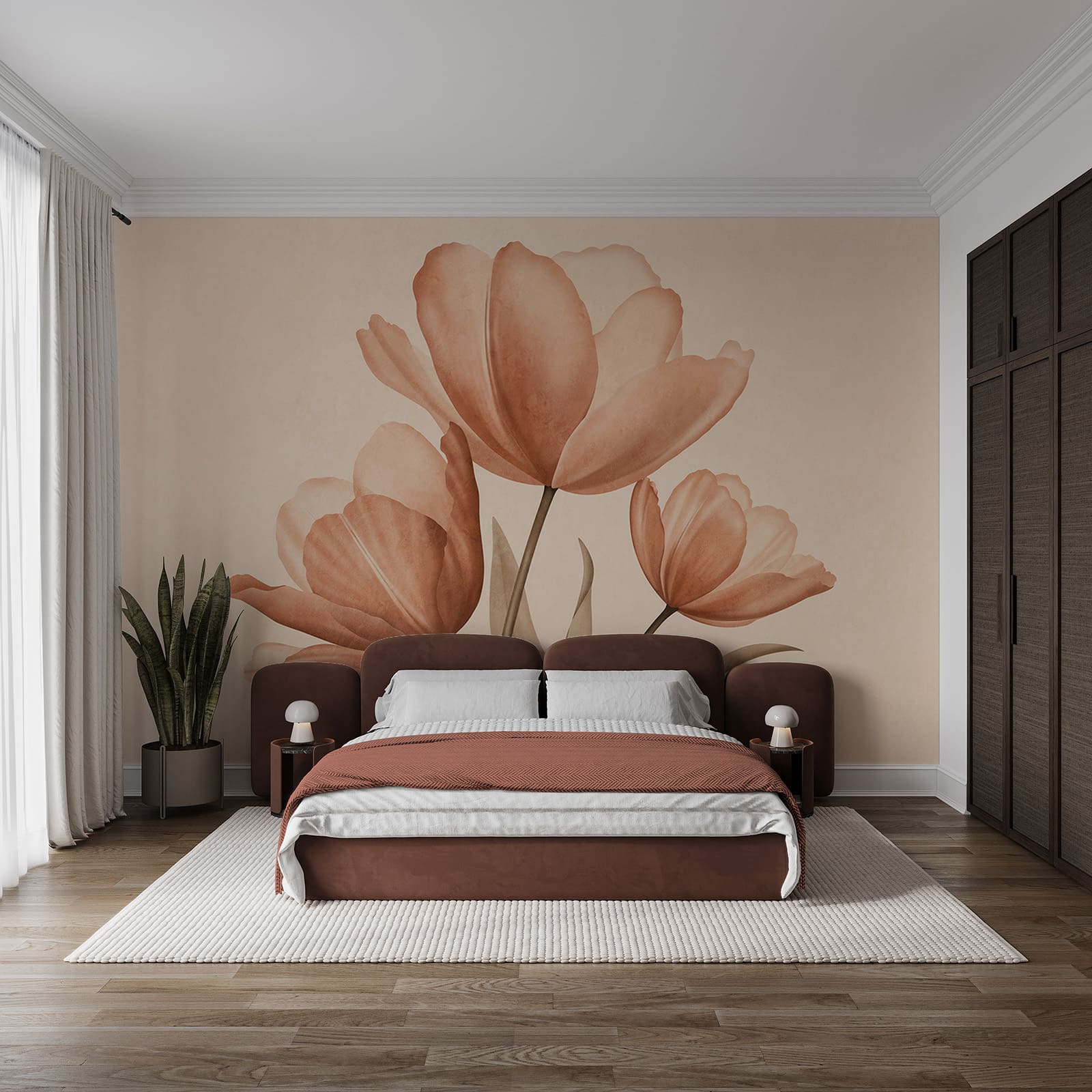 Delicate bloemen in zachte tinten