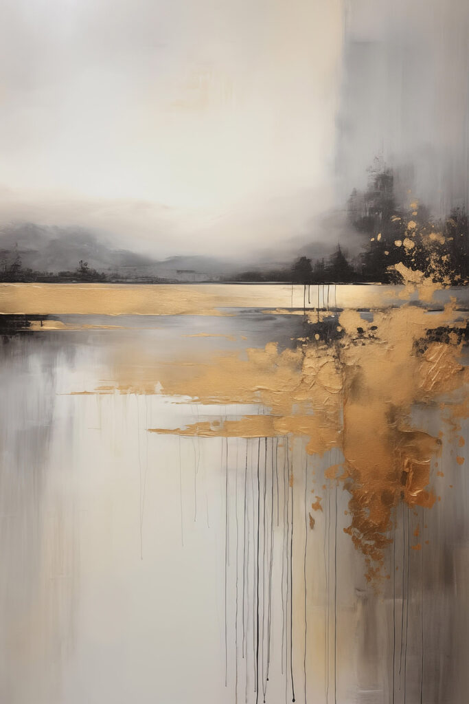 Serene landscape with artistic flair Serene landscape with artistic flair