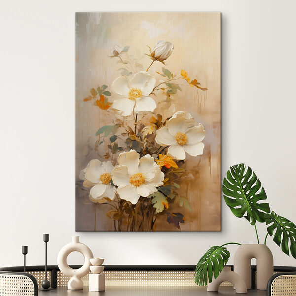 Painting of white flowers