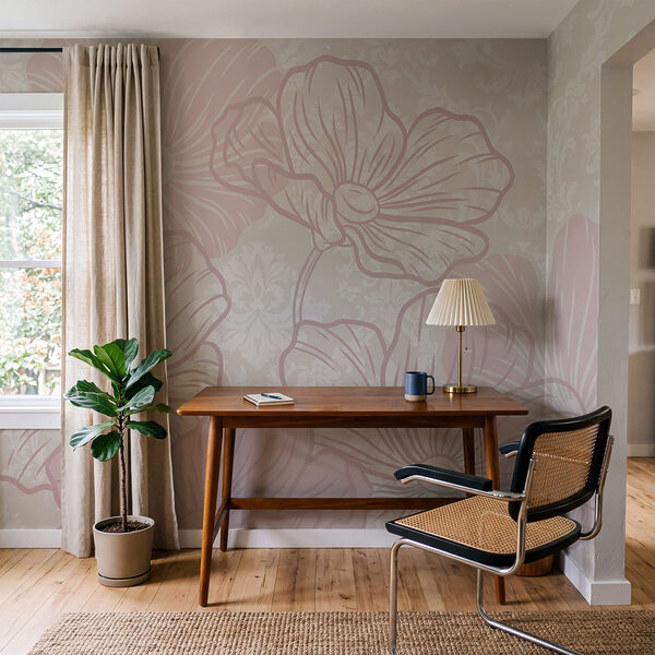 Roze bloemen op een witte achtergrond