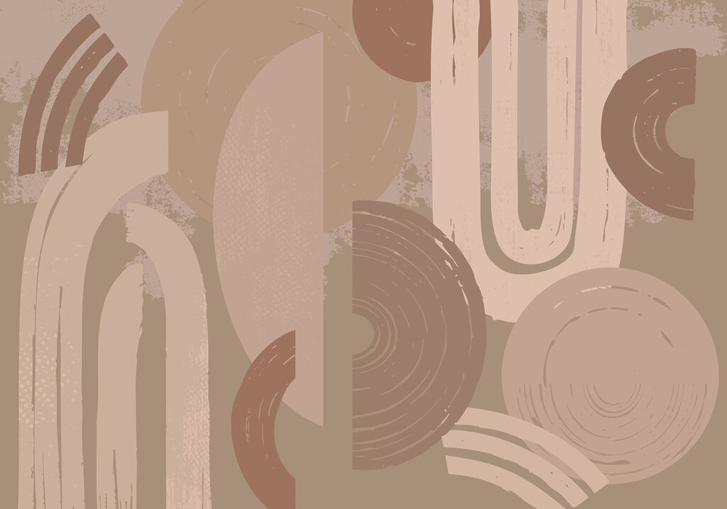 Abstract shapes in warm tones